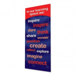 Our Learning Space Indoor Banner (Red)