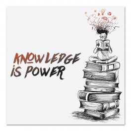 Knowledge Is Power Wall Graphic Sticker