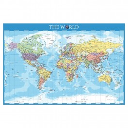 World Map (Senior) Wall Graphic Mural (Removable)