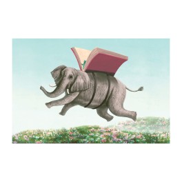 Flying Elephant Custom Wall Graphic Mural (Small)