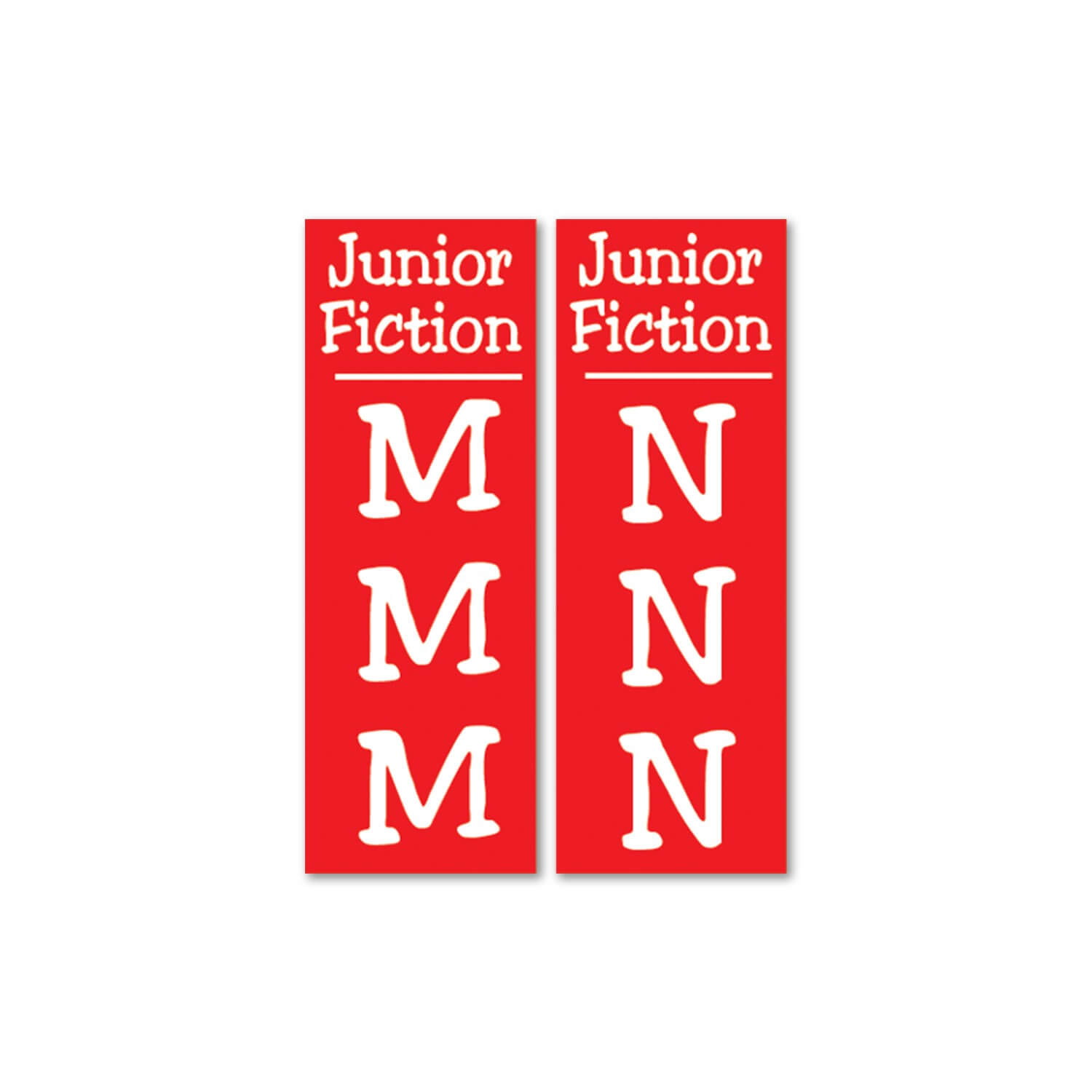 Junior Fiction Sticky Back Signs Design 1