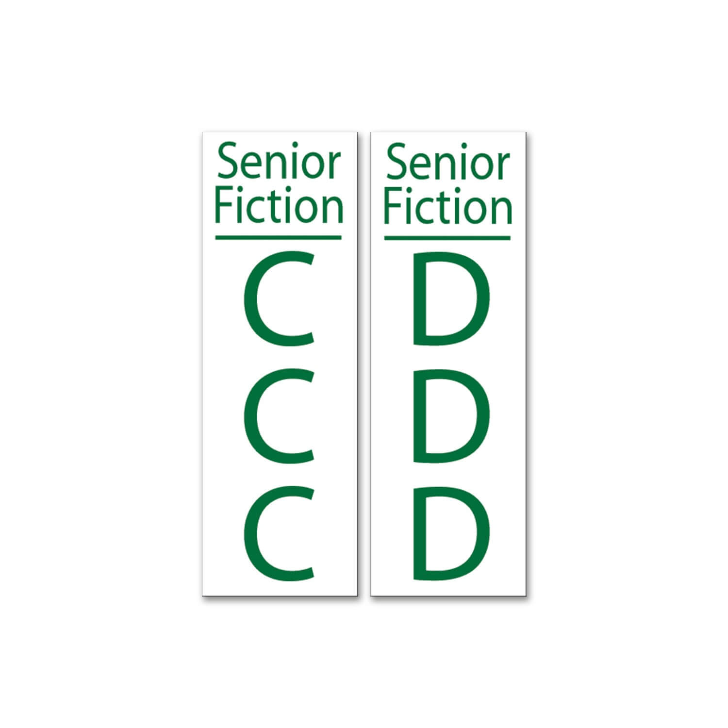 Senior Fiction Sticky Back Signs Design 2