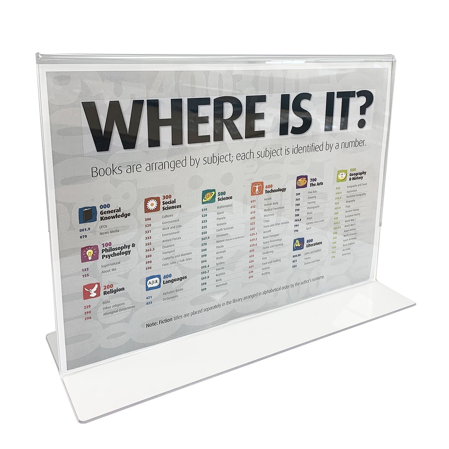 Acrylic Freestanding Display (Landscape) - A4