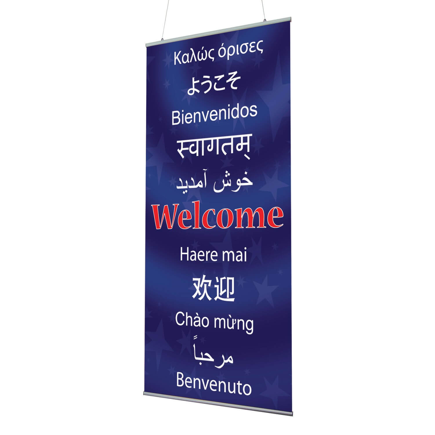 Welcome Indoor Banner Senior 720mm x 1440mm & Hanging