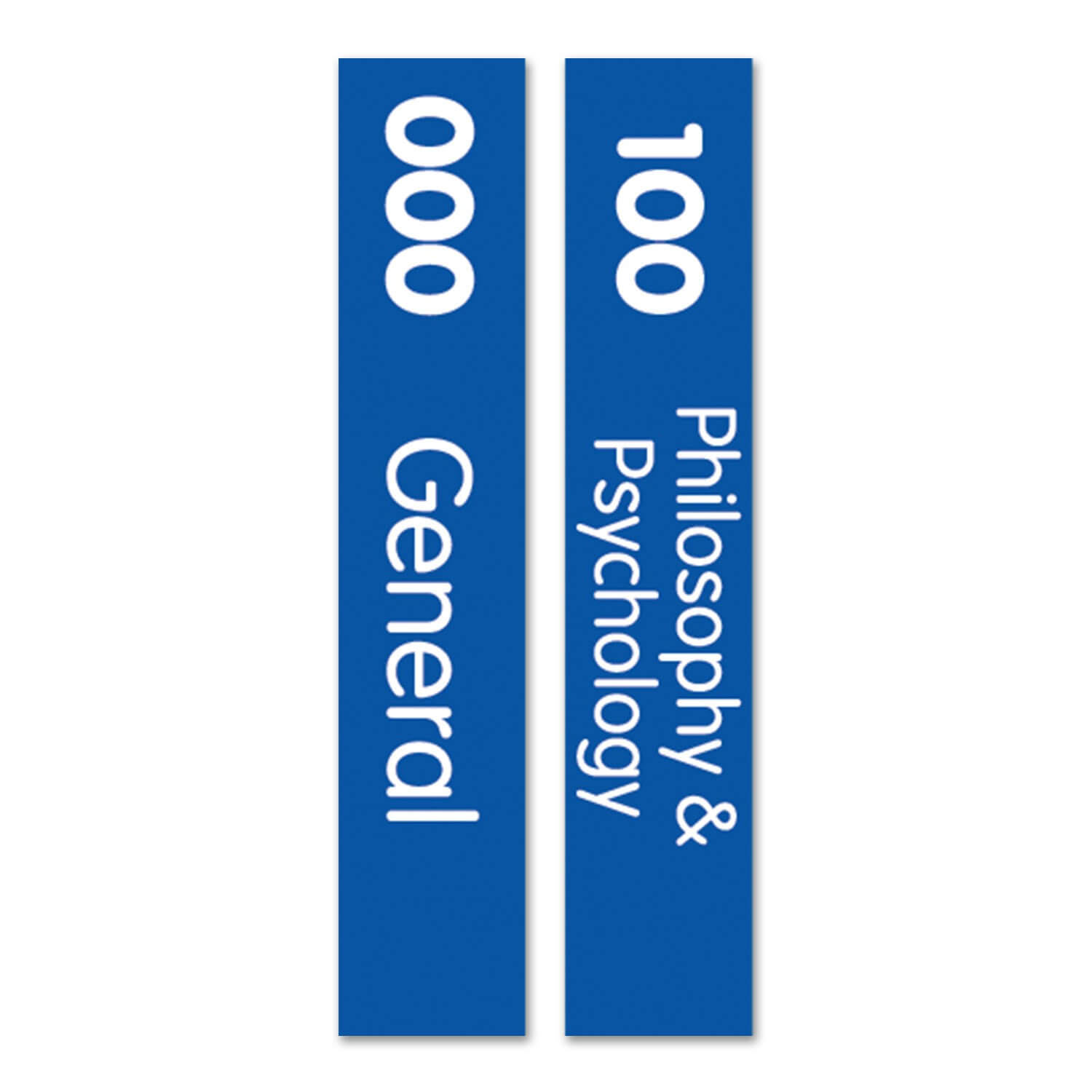 Slim Non Fiction Sticky Back Signs with Subjects Design 1