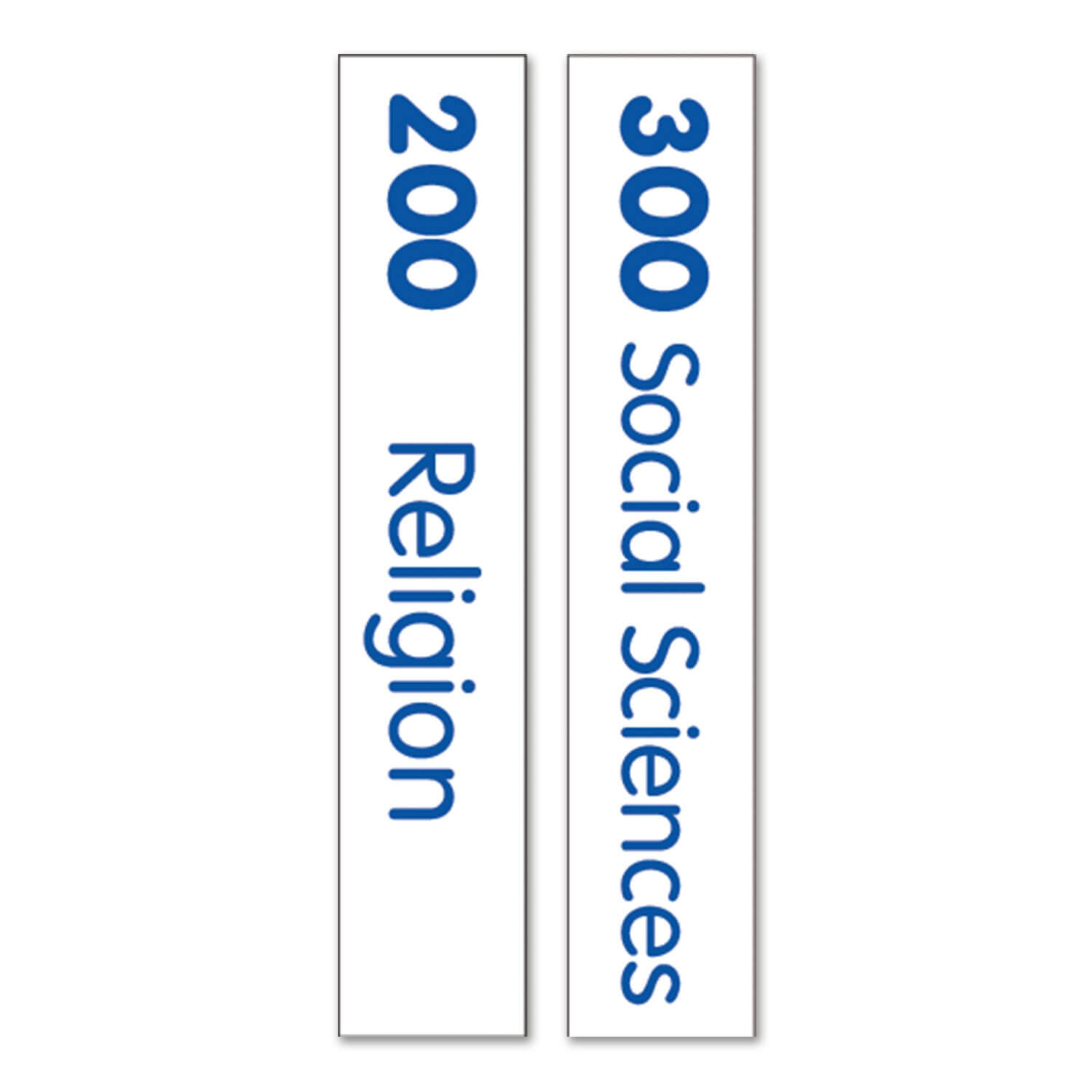 Slim Non Fiction Sticky Back Signs with Subjects Design 2