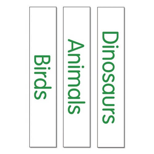 Slim Expanded Non Fiction Sticky Back Signs Set 1 Design 2