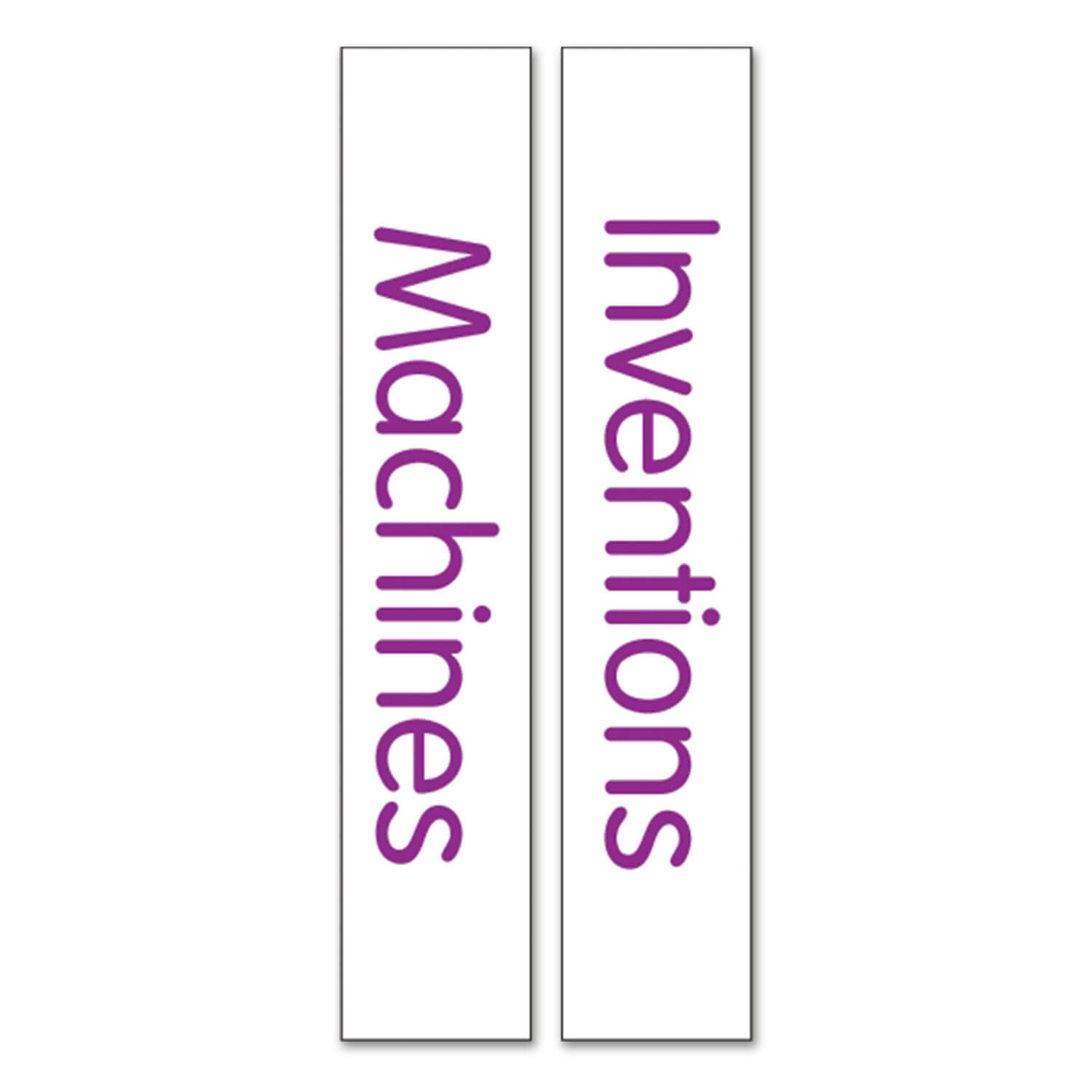 Slim Expanded Non Fiction Sticky Back Signs Set 2 Design 2