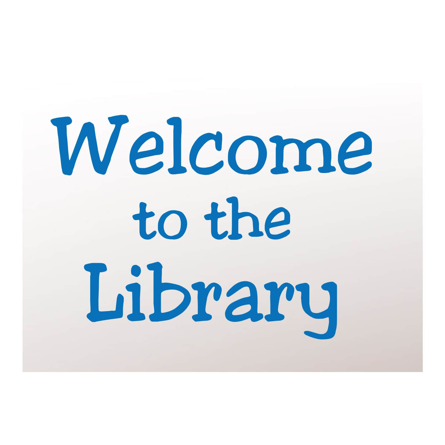Welcome To The Library Vinyl Lettering (Regular)