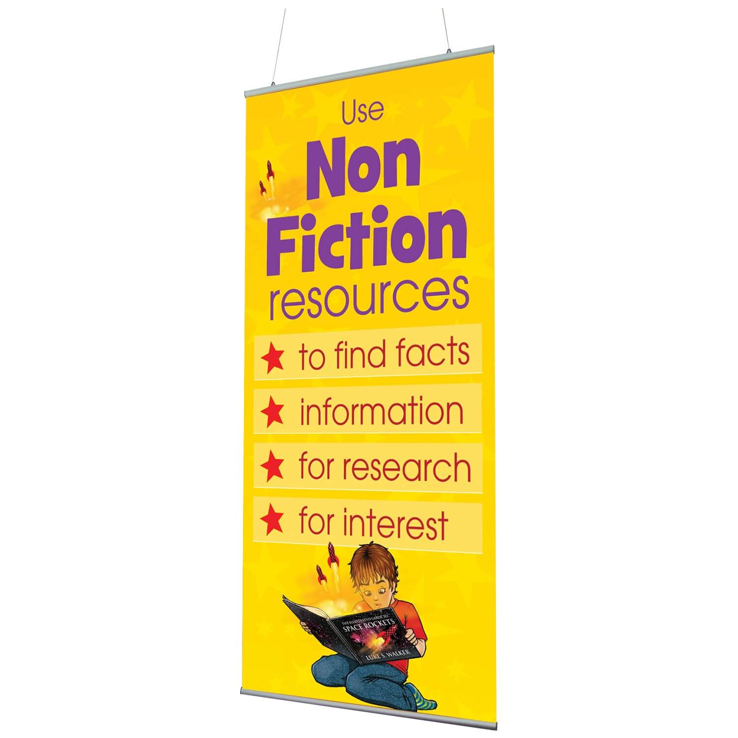 Non Fiction Indoor Banner 720mm x 1440mm & Hanging