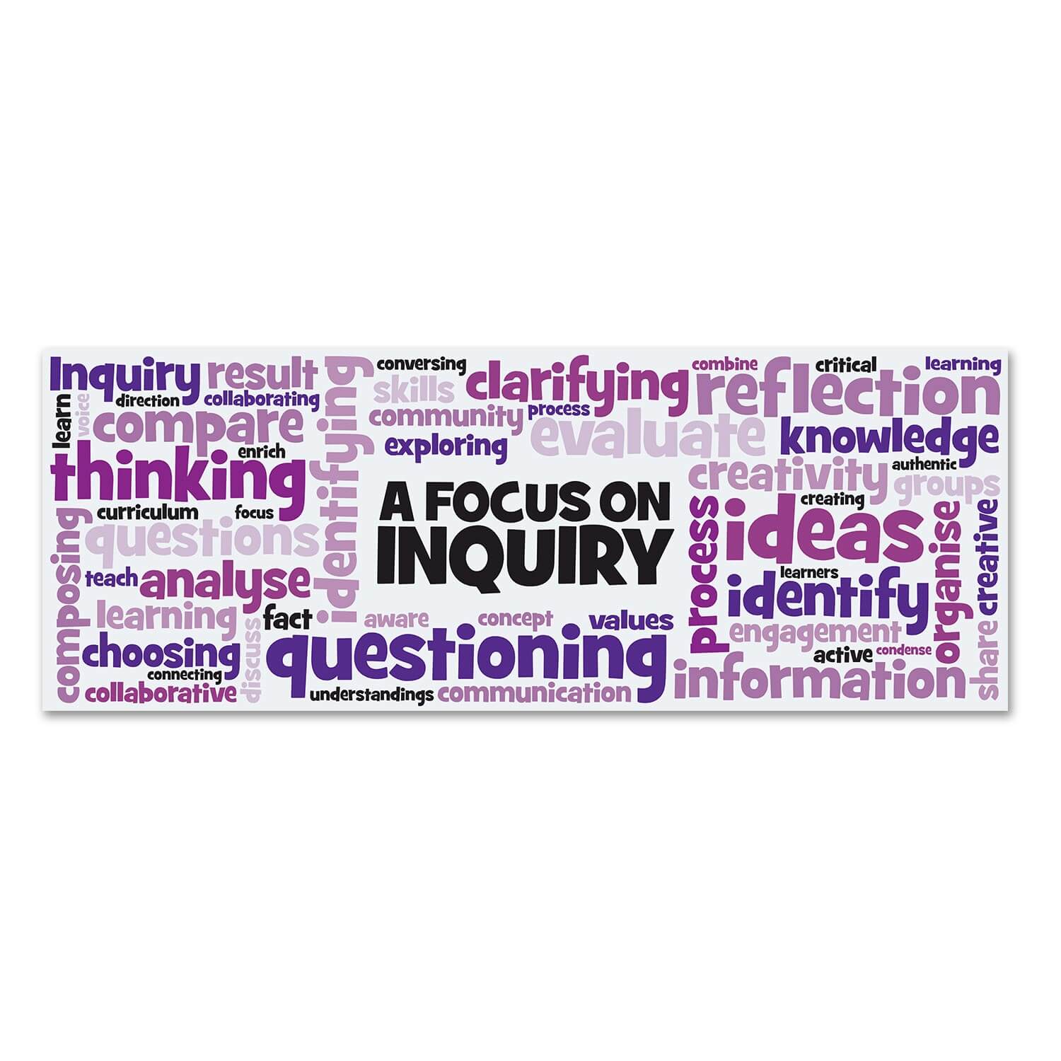 Focus On Inquiry Wall Graphic - Purple