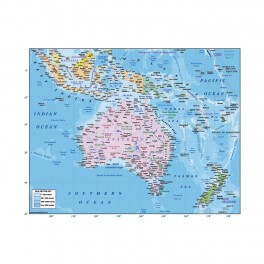 Australia &amp; Oceania Map Poster