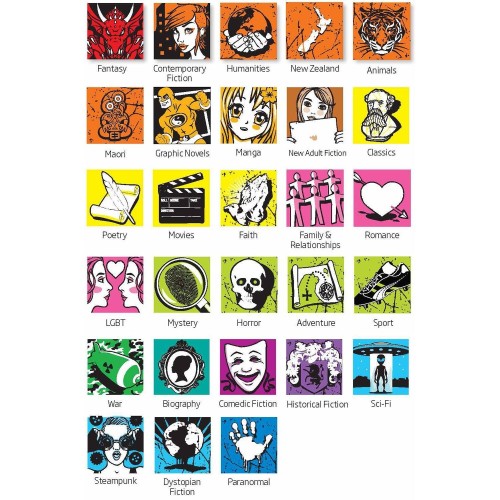 Senior Genre Spine Labels (Digital License)