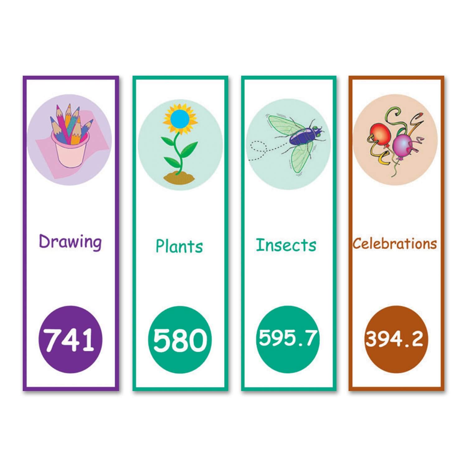 Expanded Non Fiction Sticky Back Signs Set 2 Design 3 (Colour Coded)