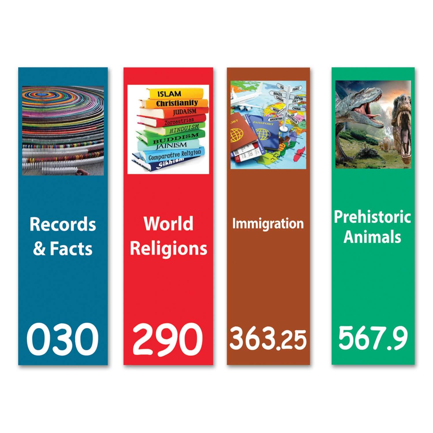 Senior Expanded Non Fiction Sticky Back Dividers with graphic Set 4