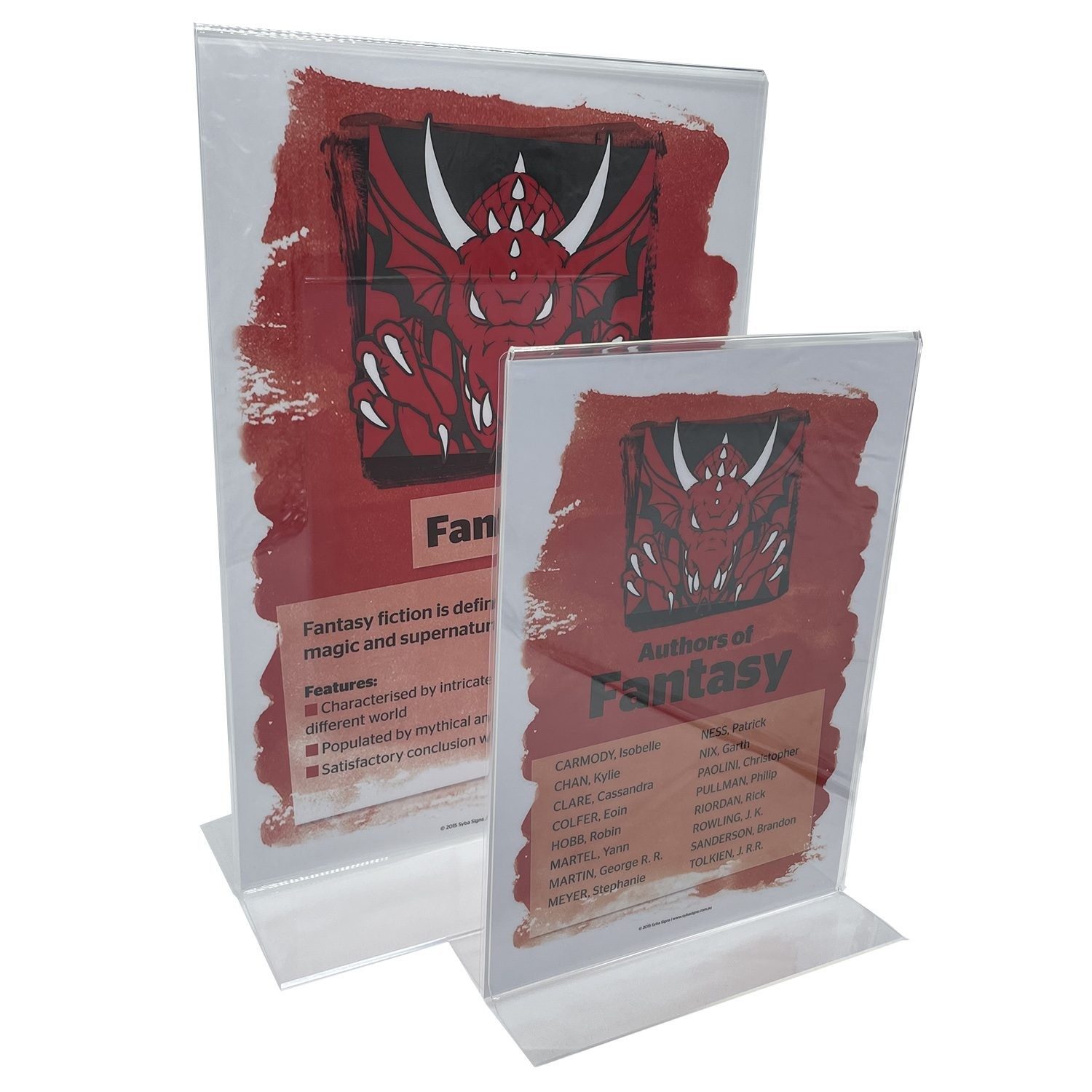 Acrylic Freestanding Display (Portrait)