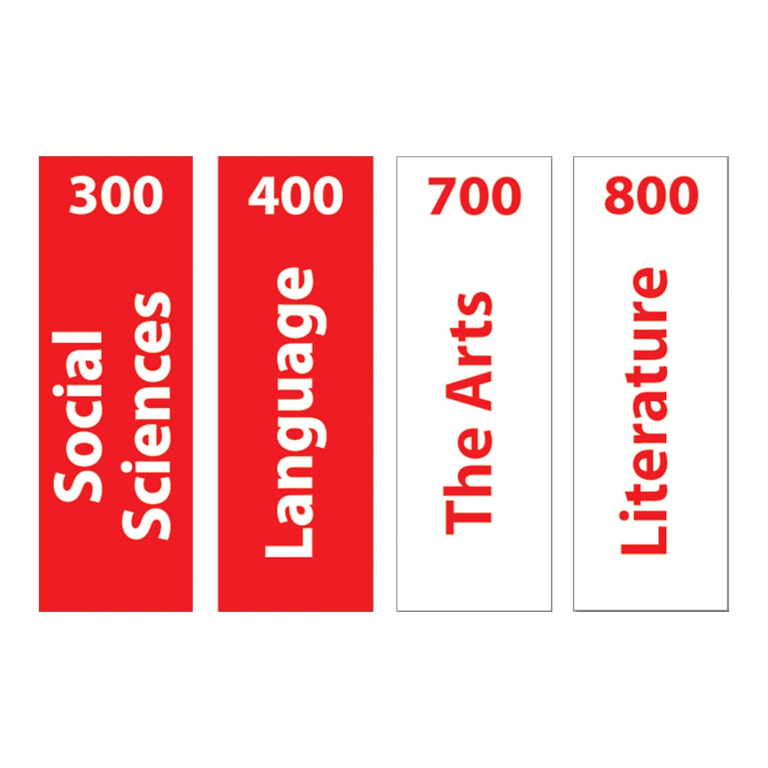 Basic Non Fiction Sticky Back Signs (Single Colour & Colour Coded)