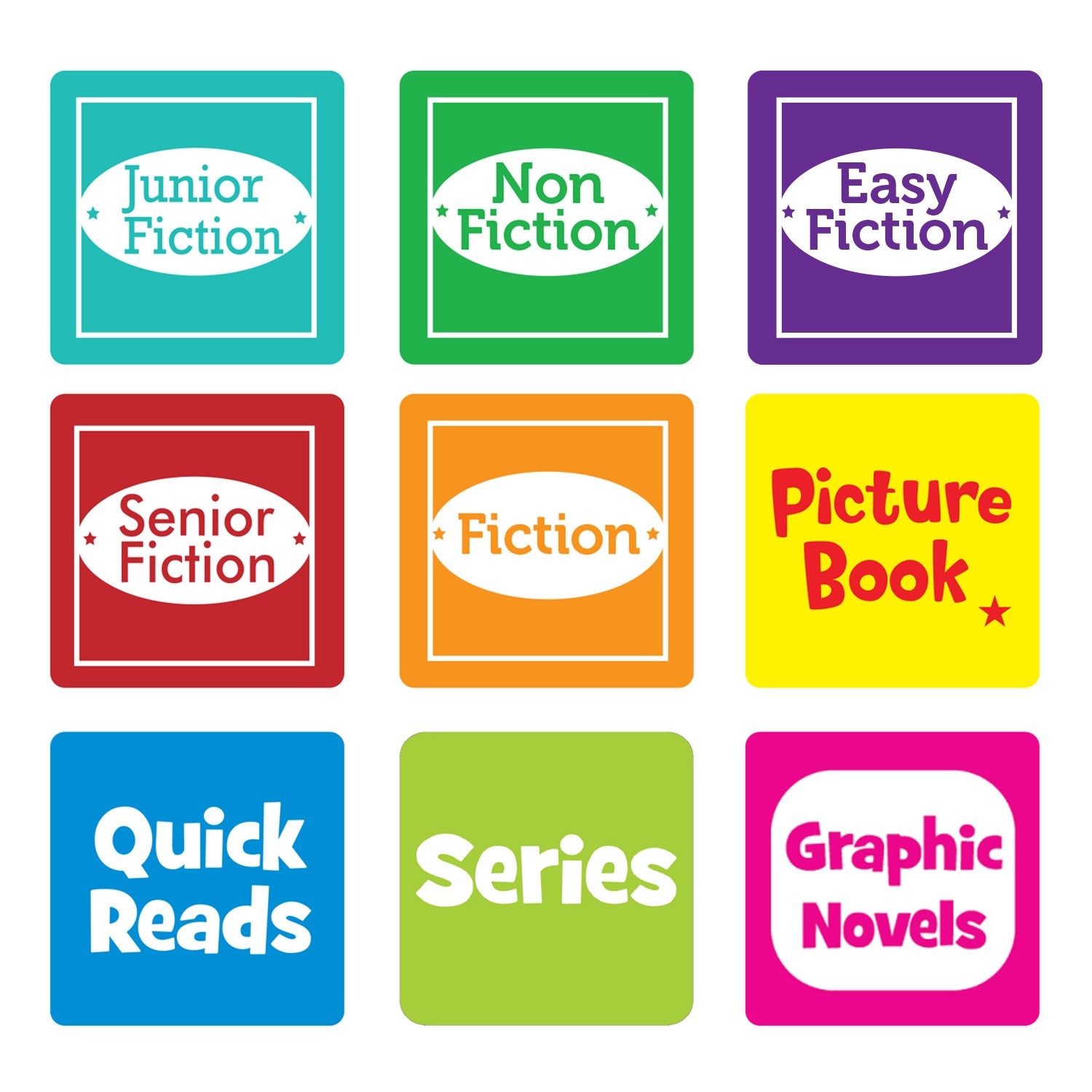 Fiction Spine Labels