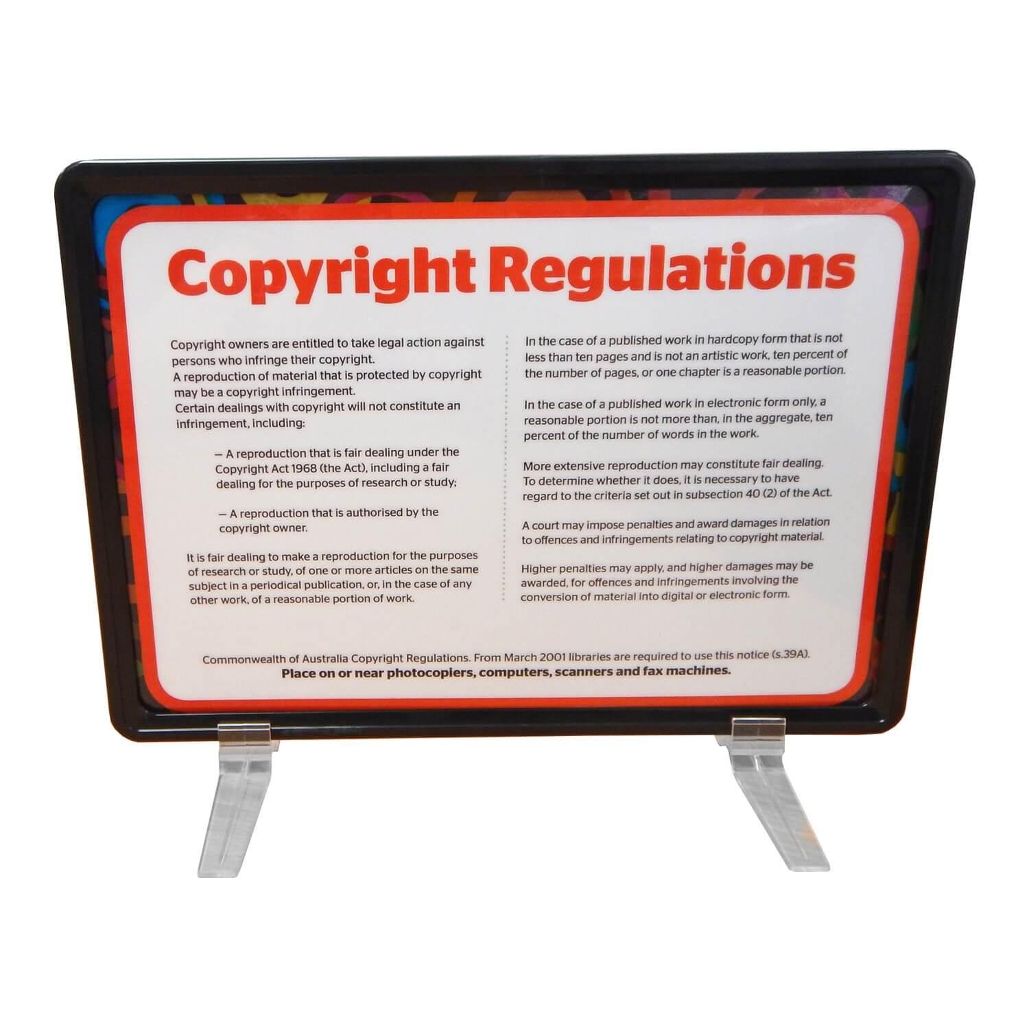 Freestanding Display Frame - A4