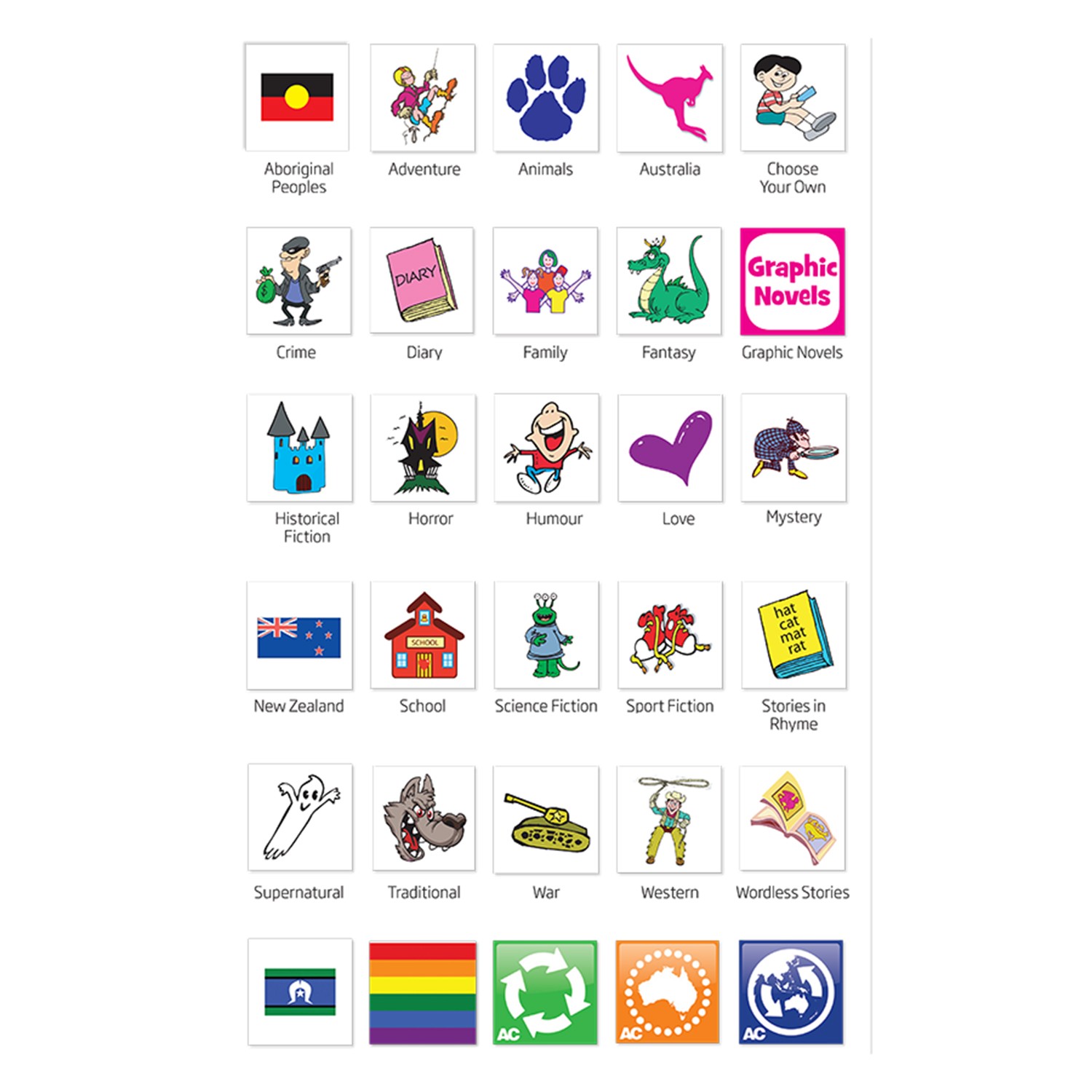 Junior Genre Spine Labels