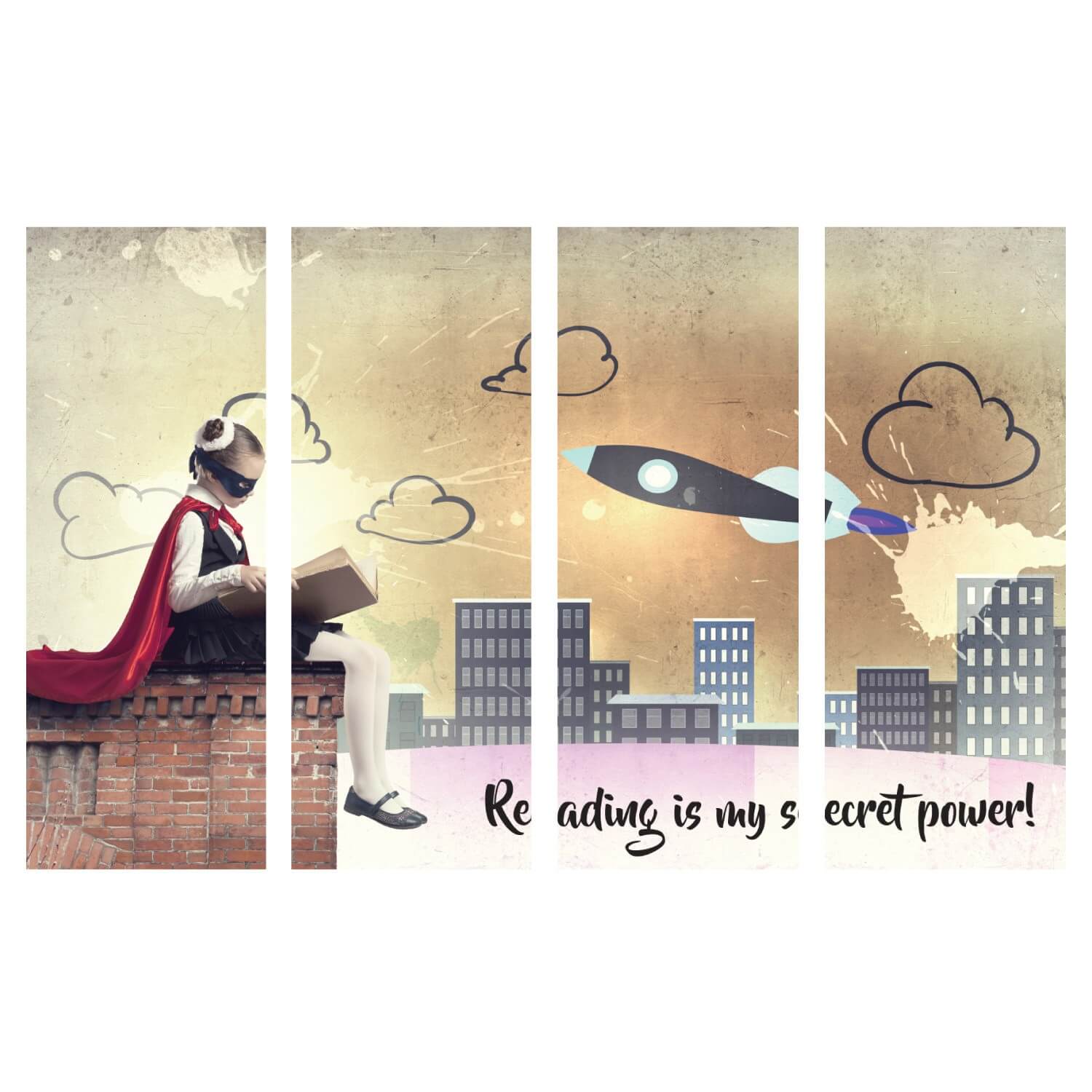 Reading Is My Secret Power Wall Graphic Mural