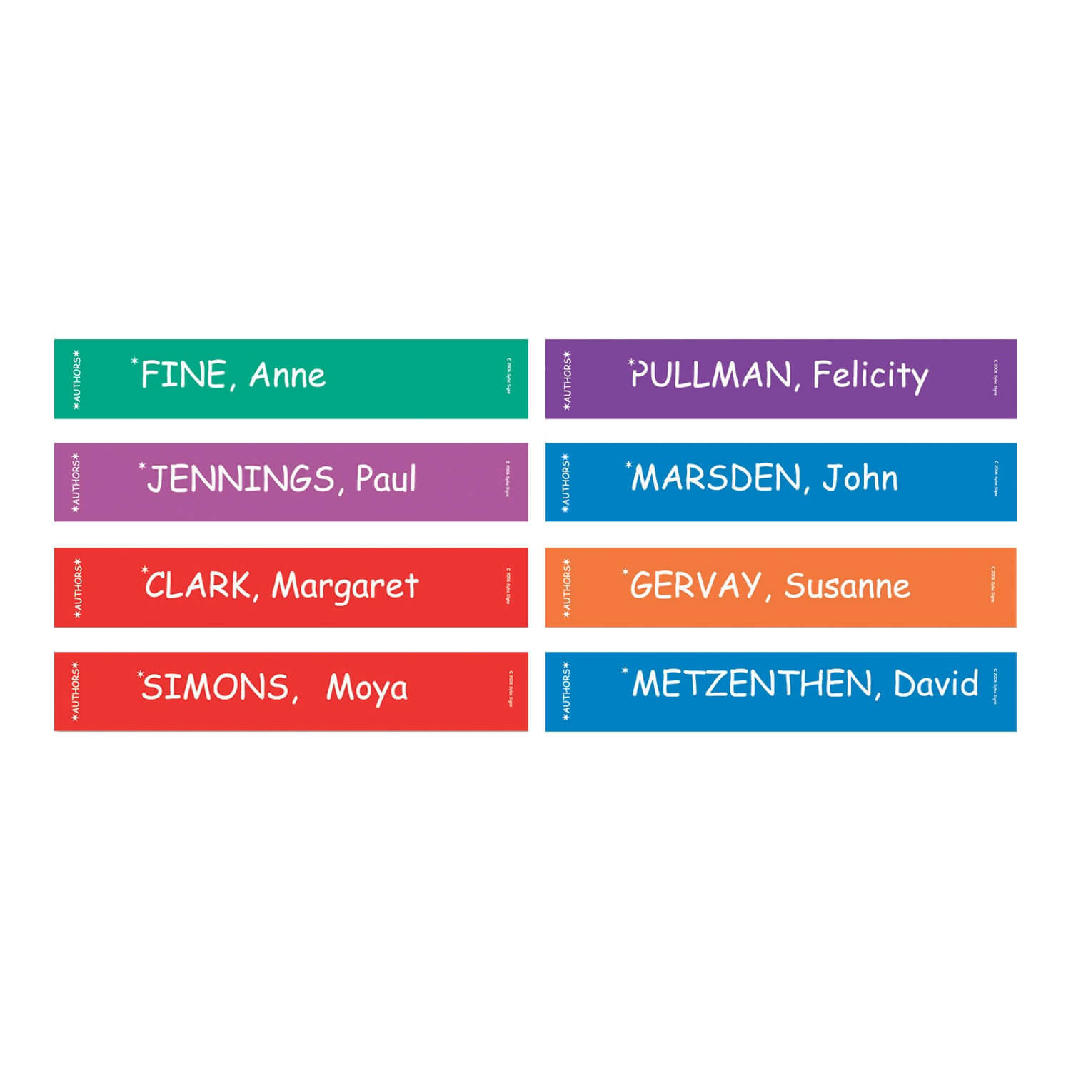 Author Shelf Label Senior Set 22mm