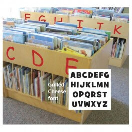 Vinyl Book Bin Letters