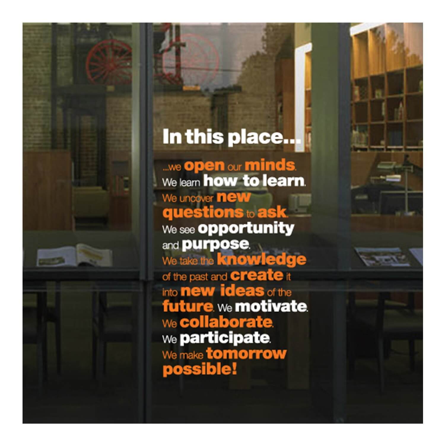 In This Place Vinyl Lettering  (Reverse)