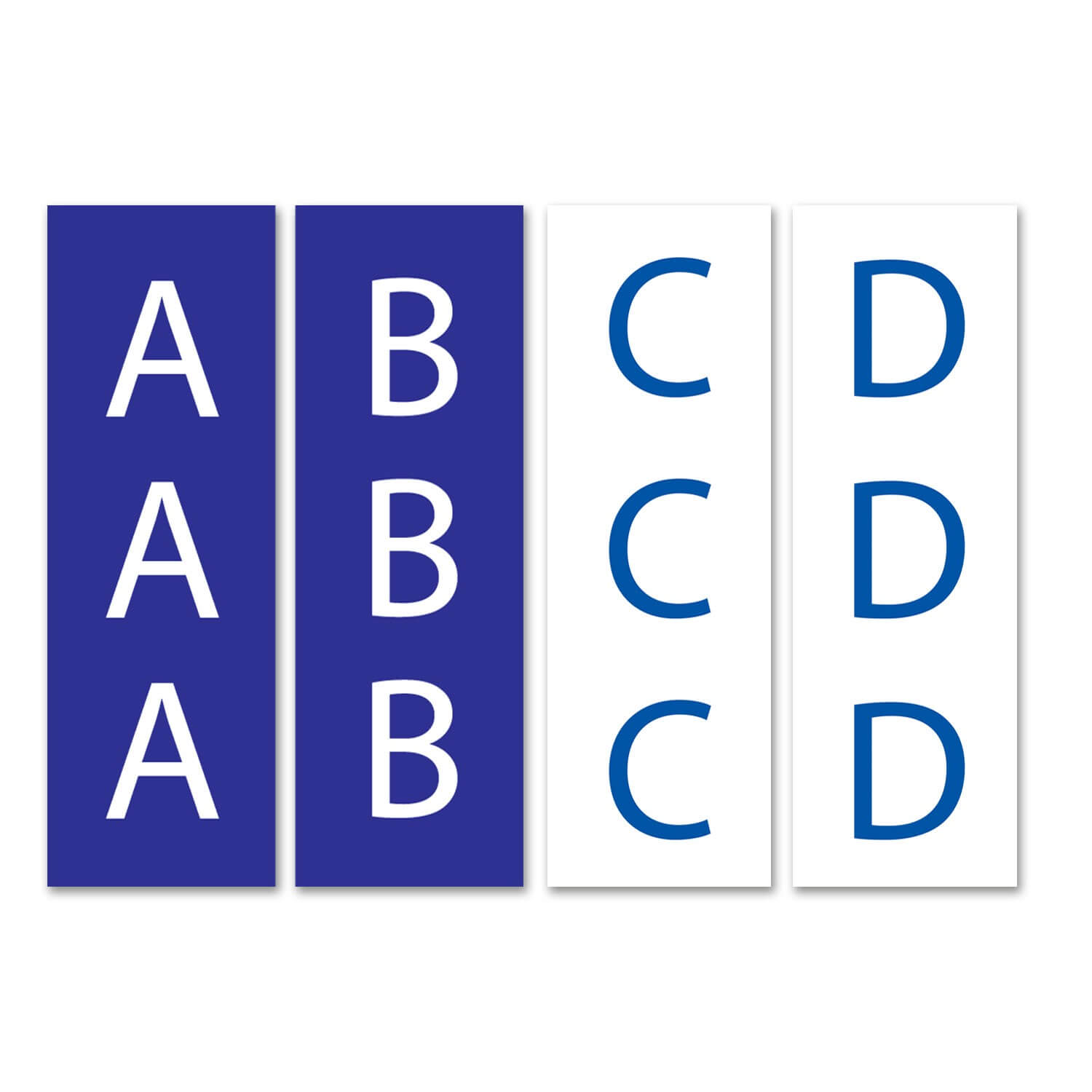 Plain Fiction Sticky Back Signs (Myriad) (Single Colour & Colour Coded)