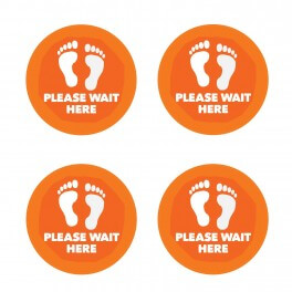 Please Wait Here Floor Stickers