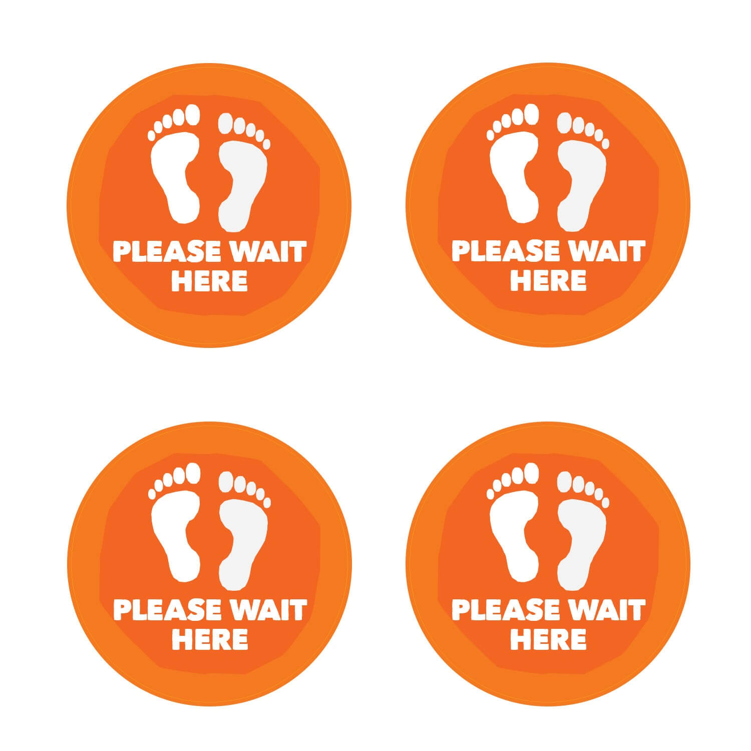 Please Wait Here Floor Stickers (Junior)