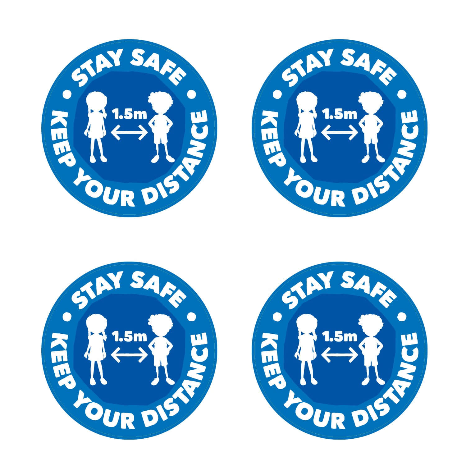 Stay Safe Keep Your Distance Wall Graphics (Junior)