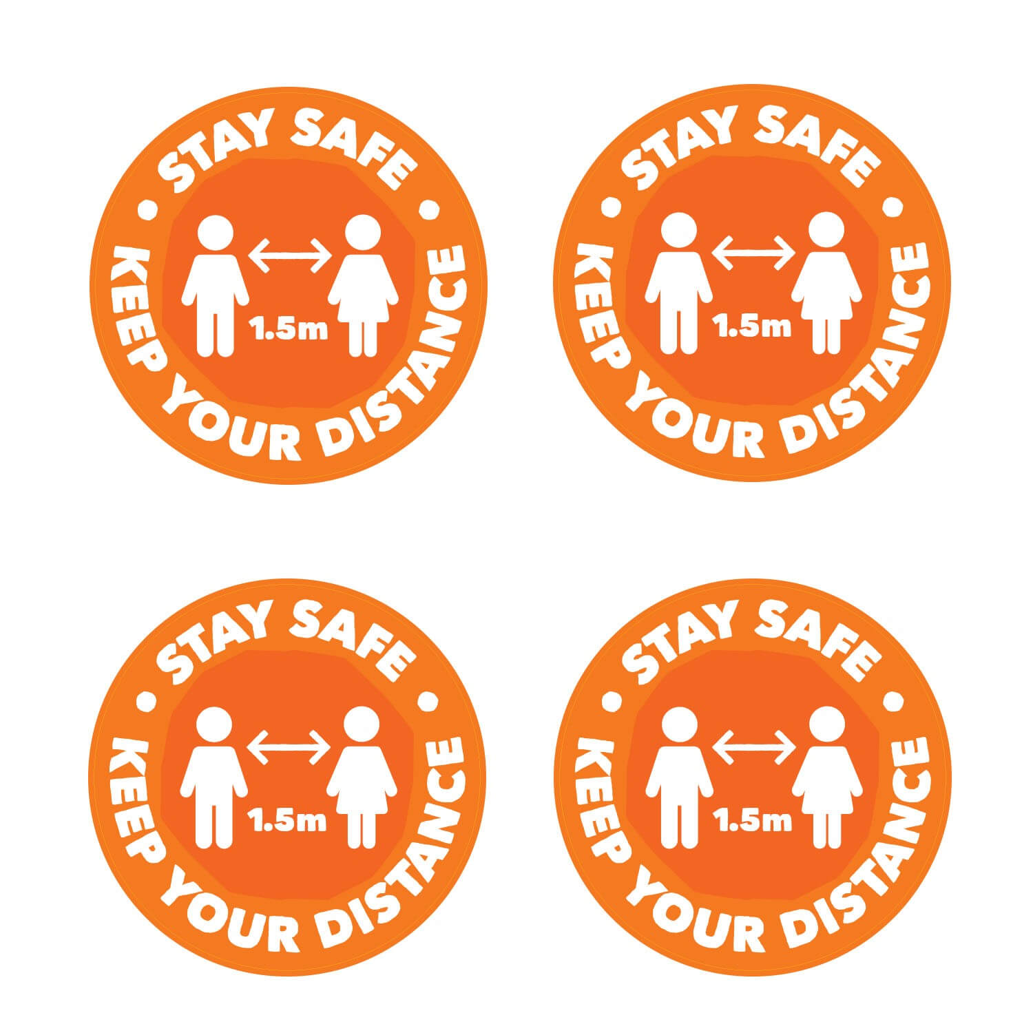 Stay Safe Keep Your Distance Wall Graphics (Senior)