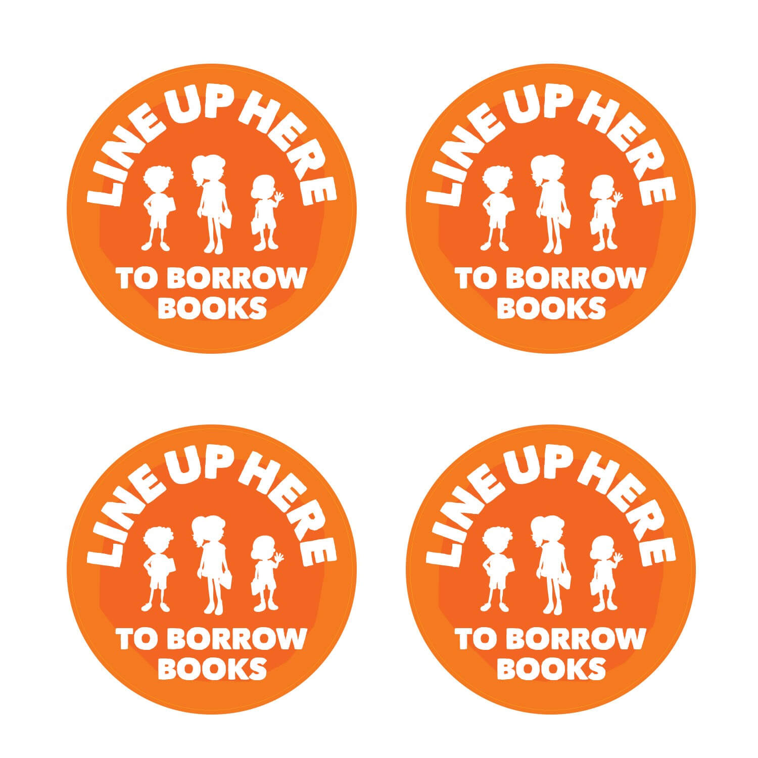 Line Up Here Wall Graphics