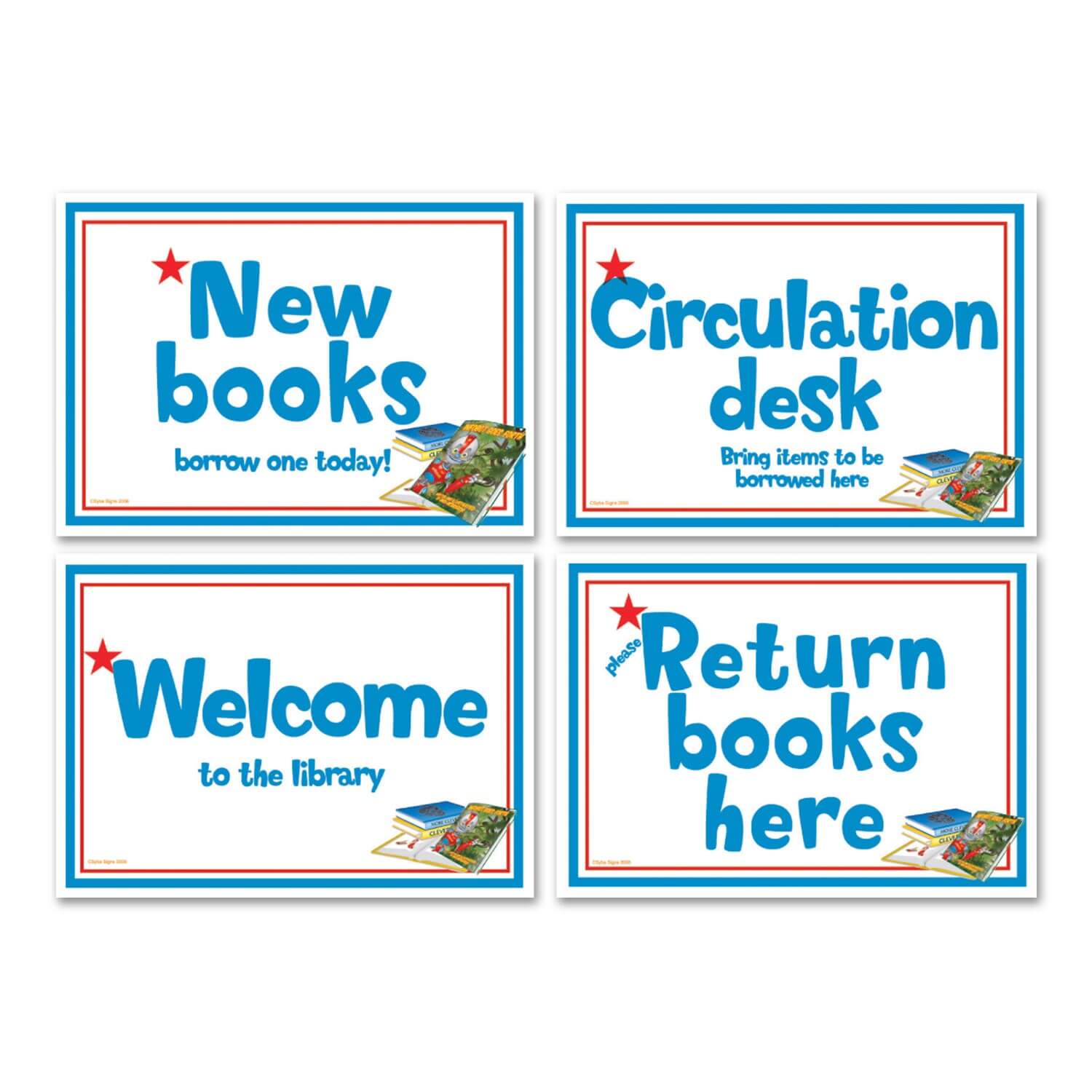 General Library Signs - A4