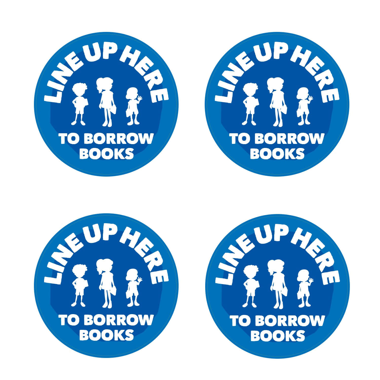 Line Up Here Floor Stickers