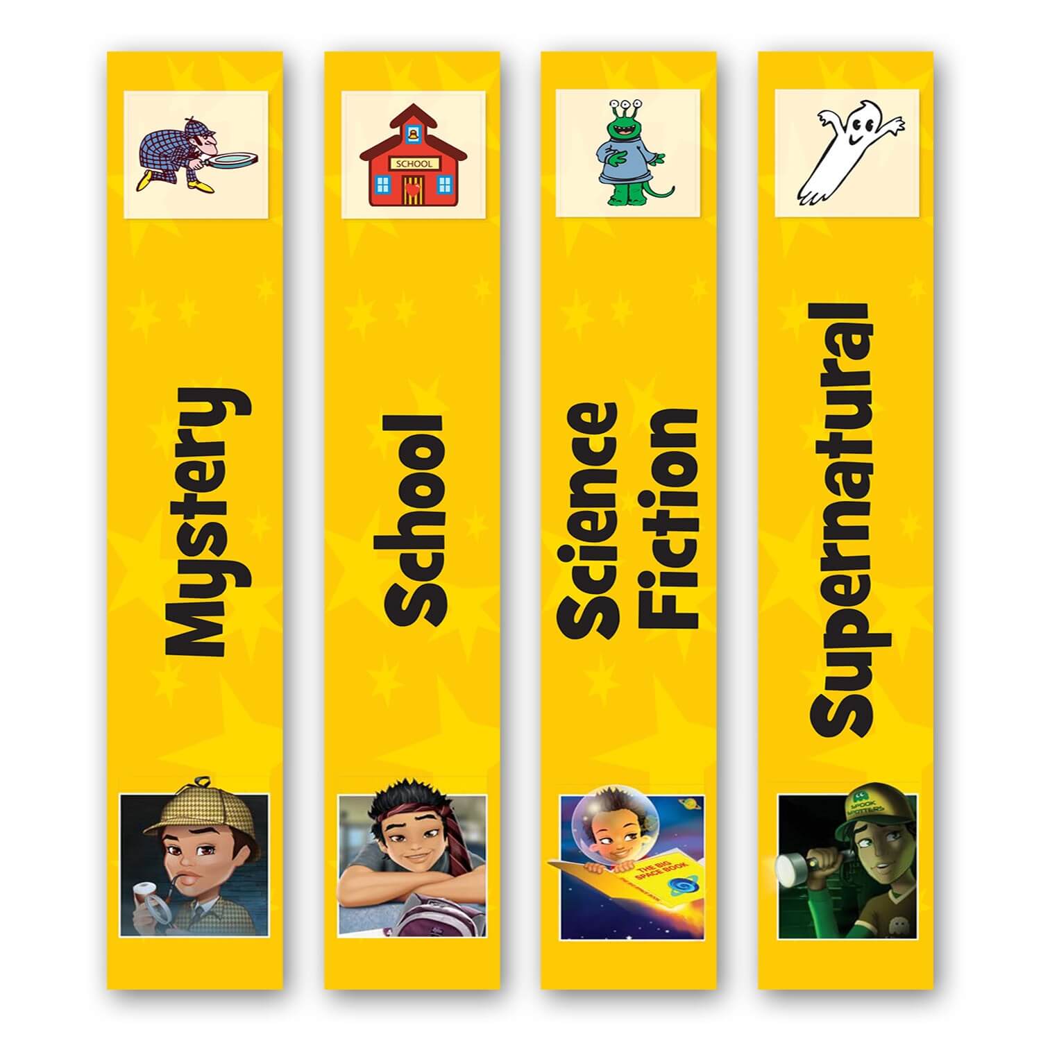 Junior Genre Slimline Sticky Back Signs (Custom Wording)