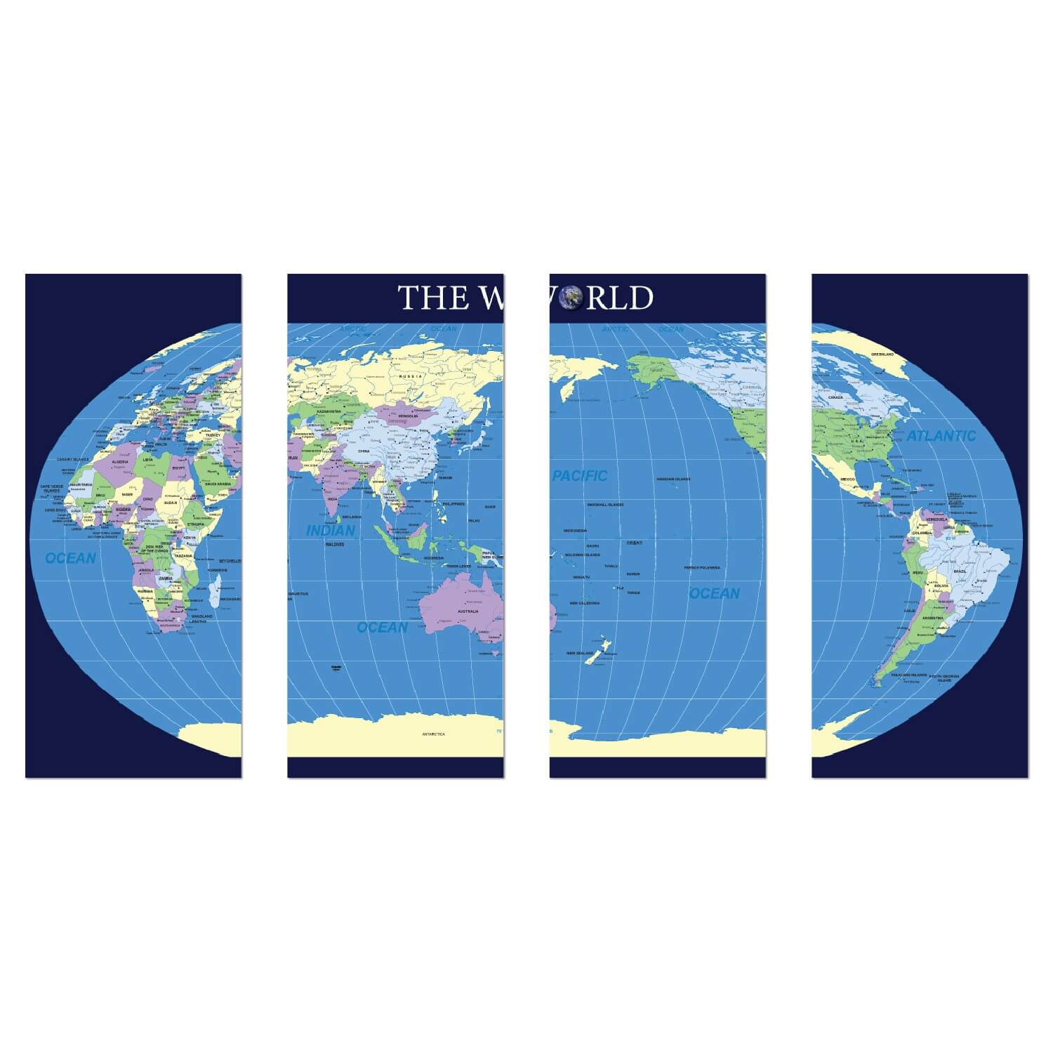 World Map (New) Wall Graphic Mural