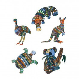 Australian Animals Wall Graphic set 1 (5-pack)