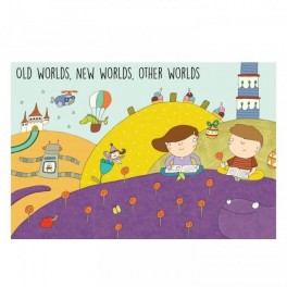 Old Worlds, New Worlds, Other Worlds (Bright) Wall Graphic Mural (Removable)