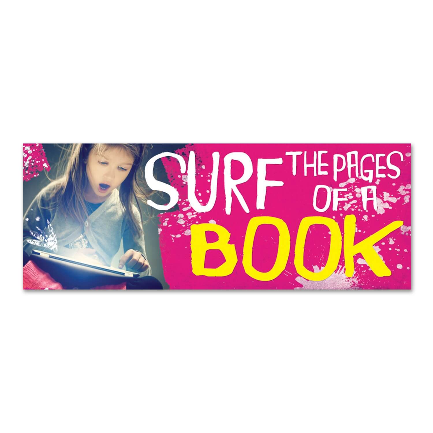 Surf the Pages of a Book Indoor Banner 600mm x 1600mm