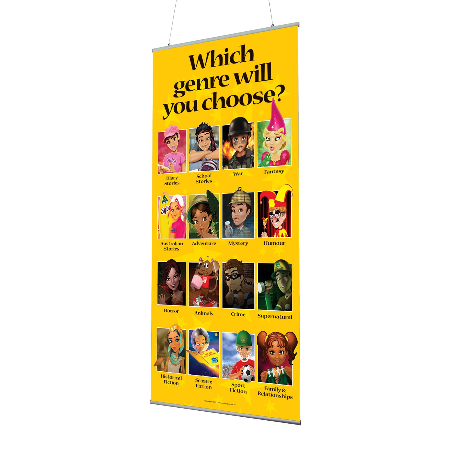 Choosing Your Genre Indoor Banner 720mm x 1440mm & Hanging