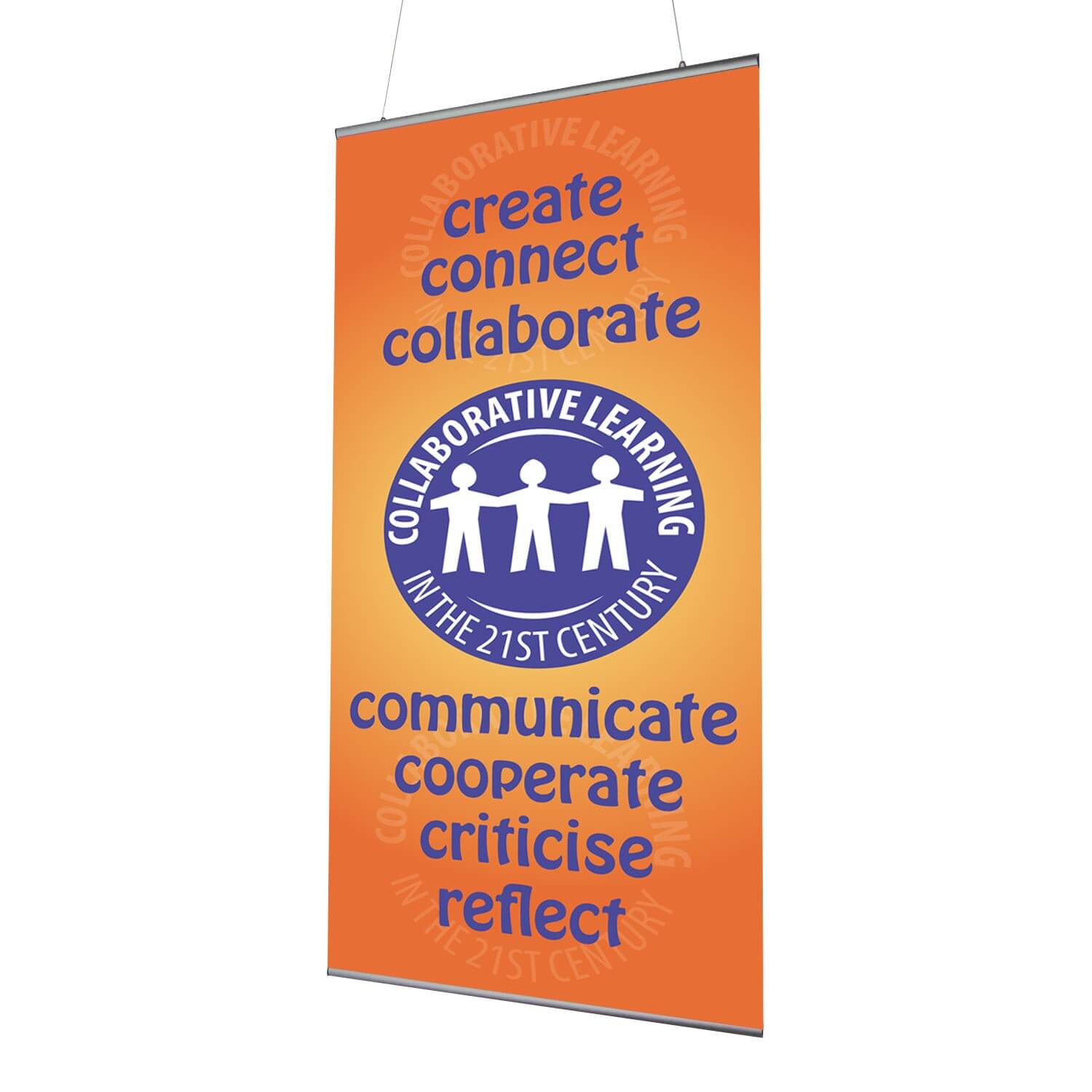Collaborative Learning Indoor Banner 720mm x 1440mm & Hanging