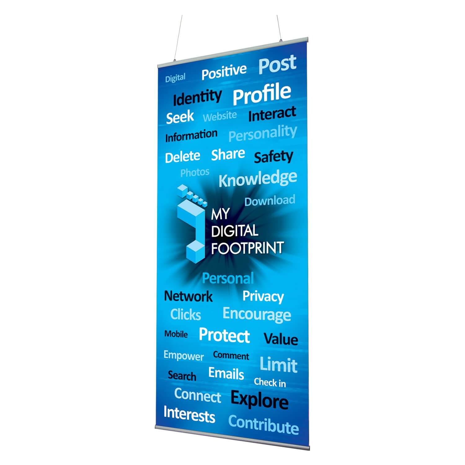 My Digital Footprint Indoor Banner 720mm x 1440mm & Hanging