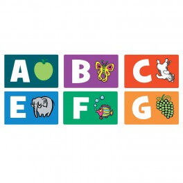 Printed Book Bin Alphabet Stickers - Grilled Cheese (Junior Landscape)