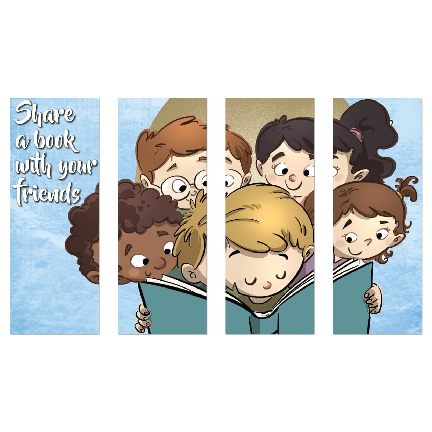 Share a Book with Friends Wall Graphic Mural