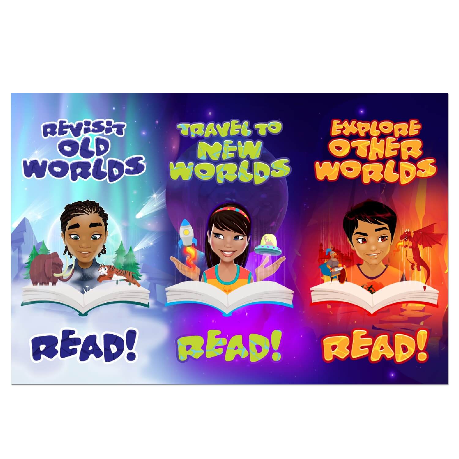 Reading Rewards Wall Graphic Mural (Removable)