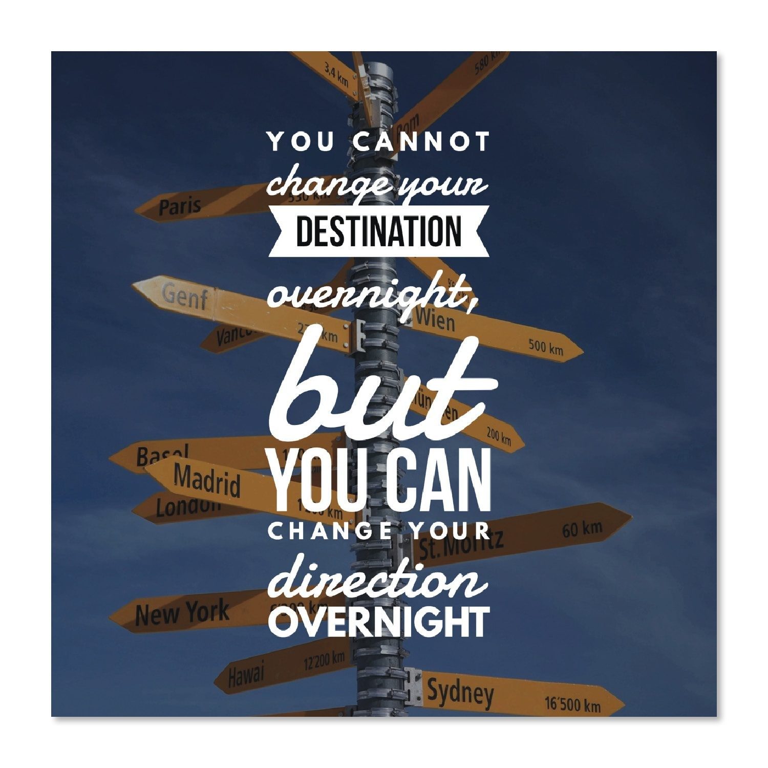 Change Your Direction Wall Graphic Sticker