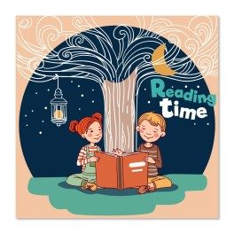 Reading Time Wall Graphic Sticker