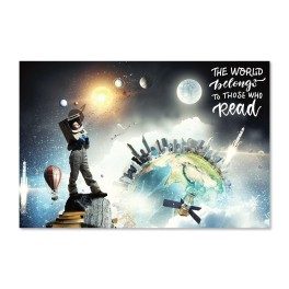 The World Belongs Wall Graphic Mural (Removable)
